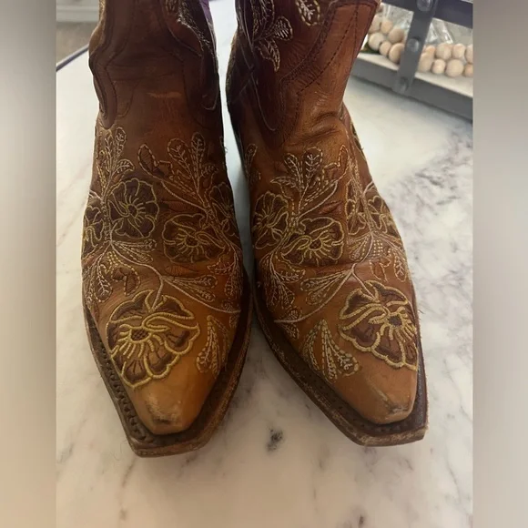 Macie Bean M8041 Ladies Embroidered Western Boot Whiskey Bent Foot Snip Toe 7 - Picture 5 of 11